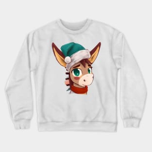 Cute Mule Drawing Crewneck Sweatshirt